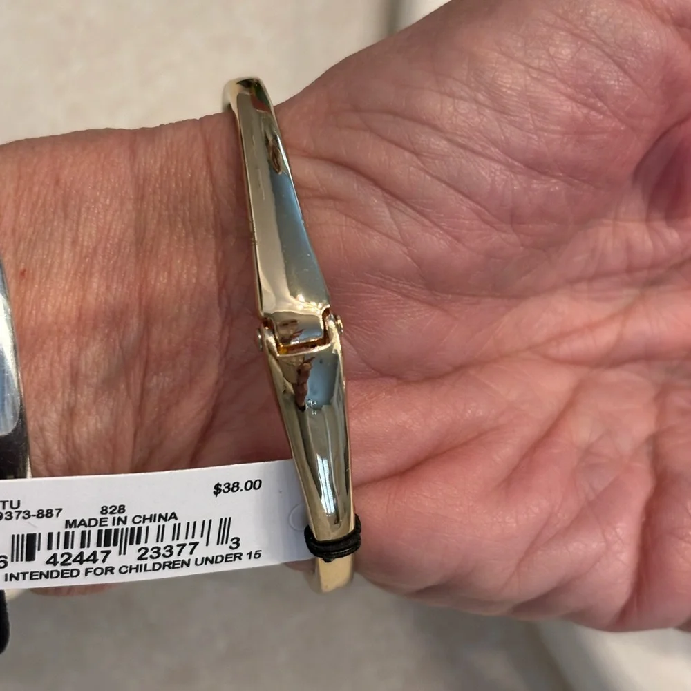 NWT Anne Klein Gold-Tone Double Band Bracelet